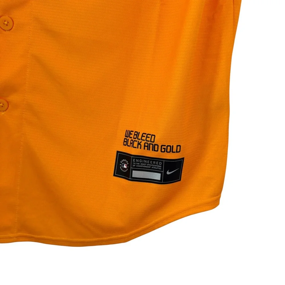 Nike Pittsburgh Pirates City Connect MLB Jersey Large‎ Gold Black T770-01O1 NEW